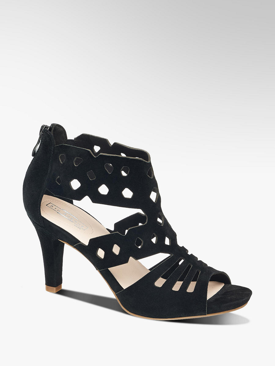 Damen Sandalette in schwarz von 5th Avenue günstig im Online 5TH Avenue Damen Schuhe, Pumps, Leder, schwarz,Größe 38,High